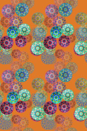 圆圈组合印花华亿平台图片