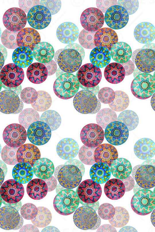 圆圈组合印花华亿平台图片