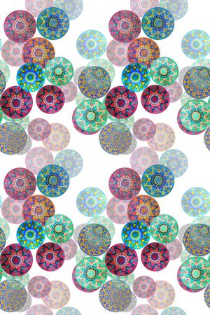 圆圈组合印花华亿平台图片