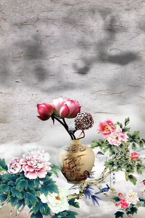 中国风印花华亿平台图片