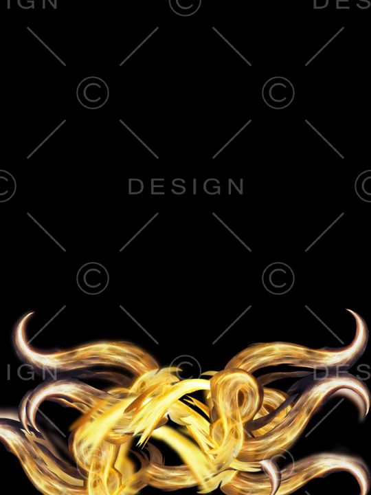 八爪鱼形状火焰印花华亿平台图片