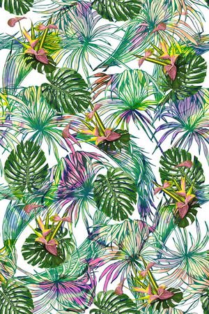 天堂鸟花印花华亿平台图片