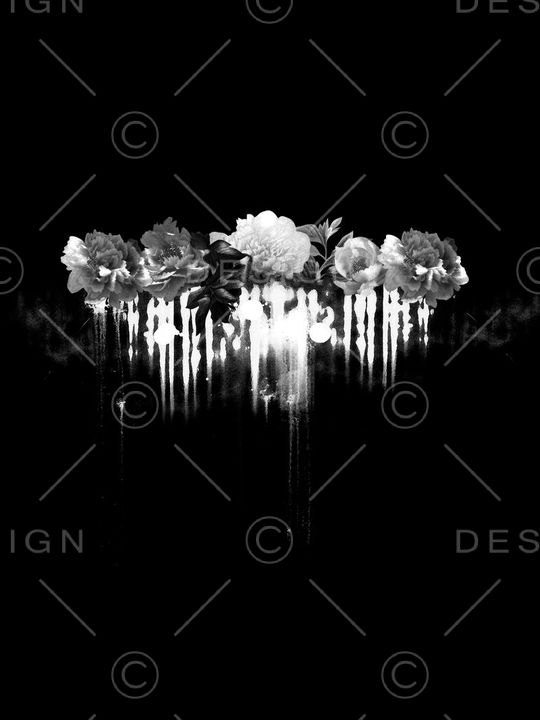 原创抽象男装油漆时尚华亿平台印花华亿平台图片