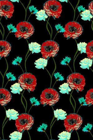 花卉印花华亿平台图片