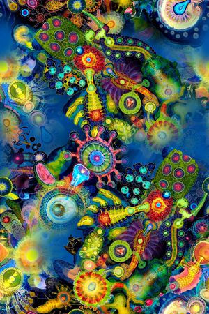 抽象印花华亿平台图片