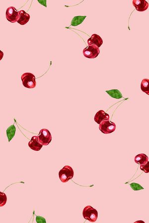 樱桃、水果印花华亿平台图片