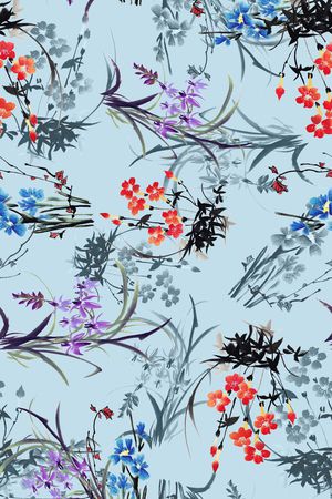 水仙花印花华亿平台图片