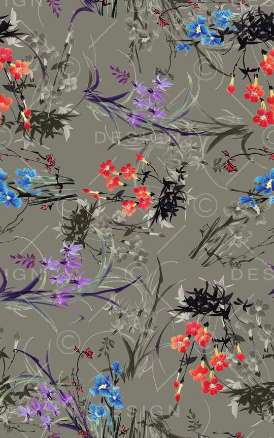 水仙花印花华亿平台图片