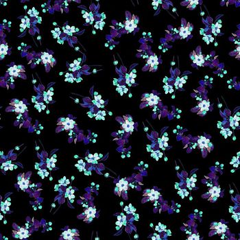 662062-男装花卉梅花黑