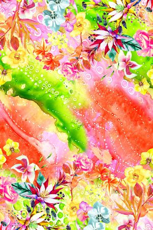 花卉印花华亿平台图片