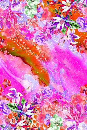 花卉印花华亿平台图片