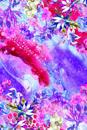 花卉印花华亿平台图片