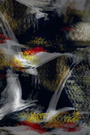 印象派叠影时尚男装花印花华亿平台图片