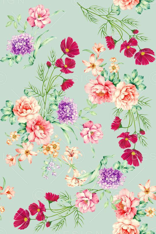 花卉印花华亿平台图片