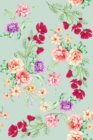 花卉印花华亿平台图片