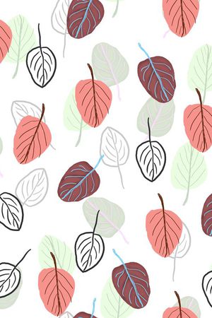 树叶印花华亿平台图片