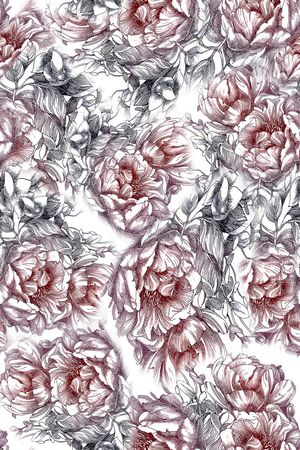 花卉印花华亿平台图片