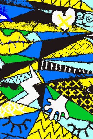 几何印花华亿平台图片