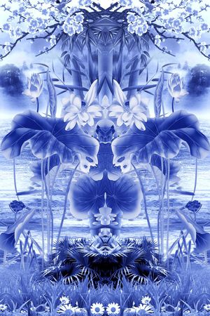 花卉印花华亿平台图片