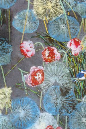 山水画印花华亿平台图片