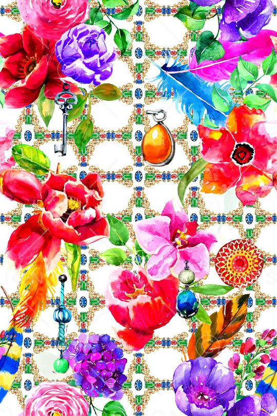 花卉印花华亿平台图片