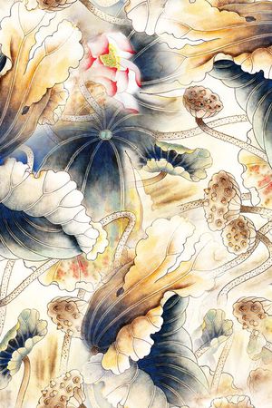 花卉印花华亿平台图片