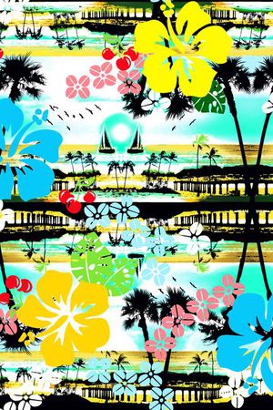 花卉印花华亿平台图片