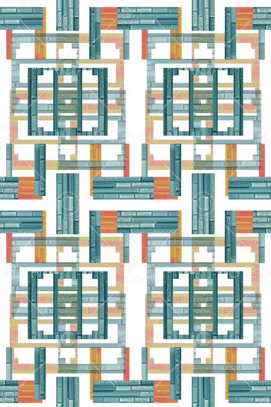 小方块印花华亿平台图片