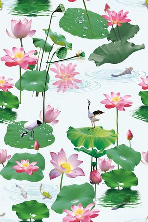 花鸟印花华亿平台图片