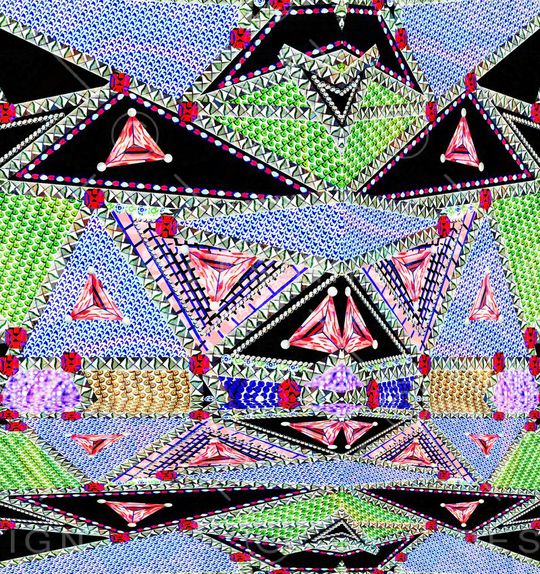 不规则几何印花华亿平台图片