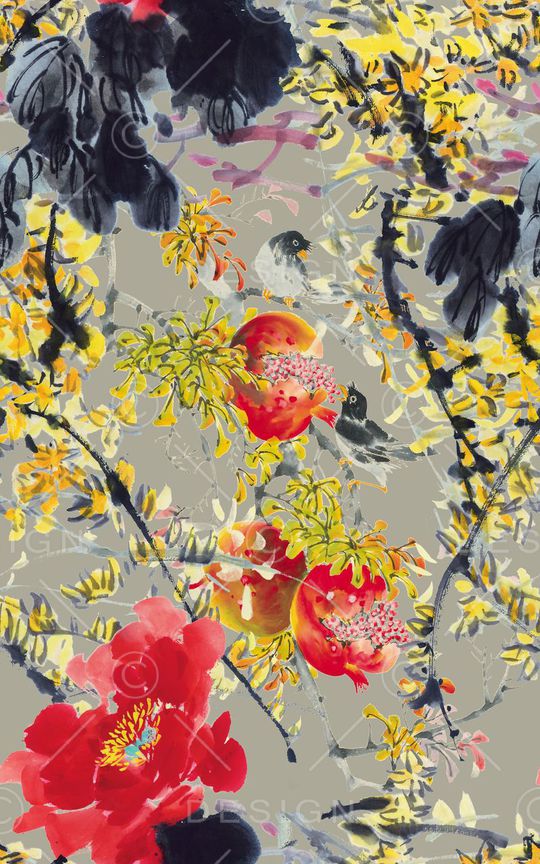 中国风印花华亿平台图片