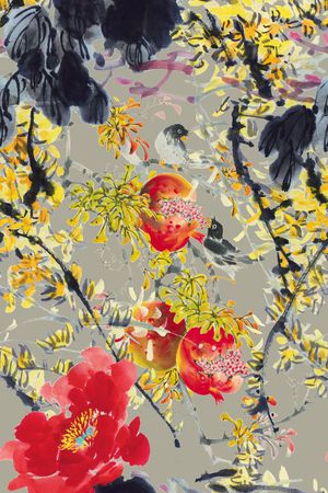 中国风印花华亿平台图片