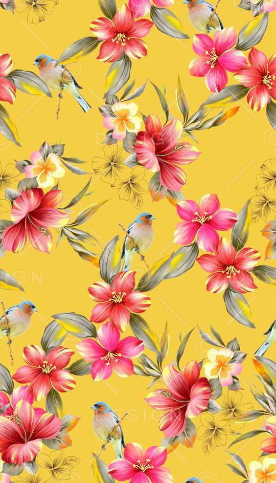 亮丽花卉印花华亿平台图片