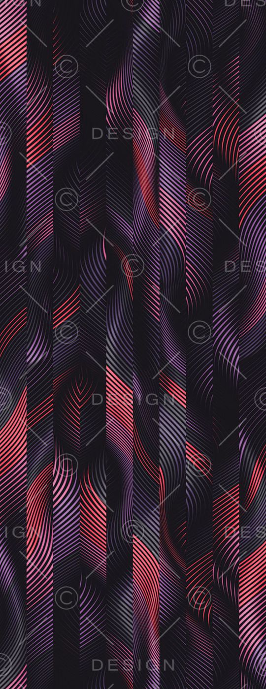 条纹数码科技泳装印花华亿平台图片