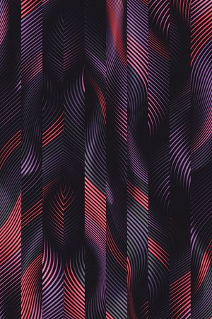 条纹数码科技泳装印花华亿平台图片