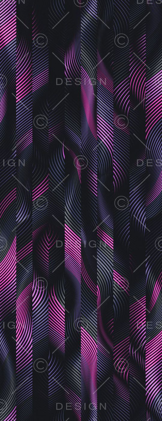 条纹数码科技泳装印花华亿平台图片