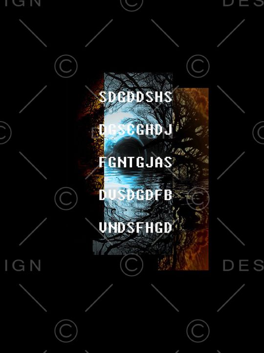 时尚抽象风景湖边夜色字母数码印花印花华亿平台图片