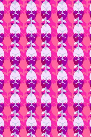 简约花卉组合印花华亿平台图片