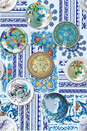 餐具印花华亿平台图片