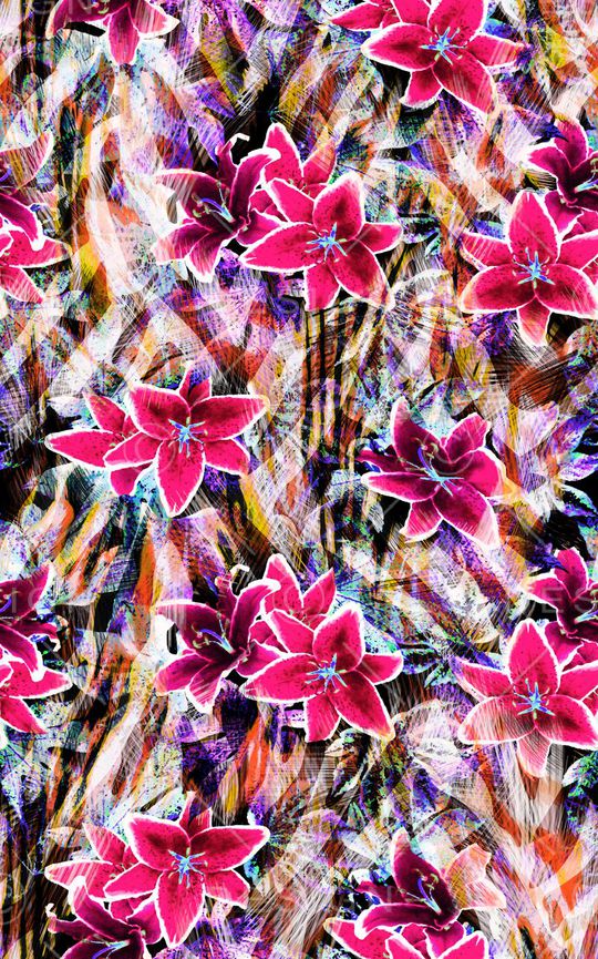 植物花卉印花华亿平台图片