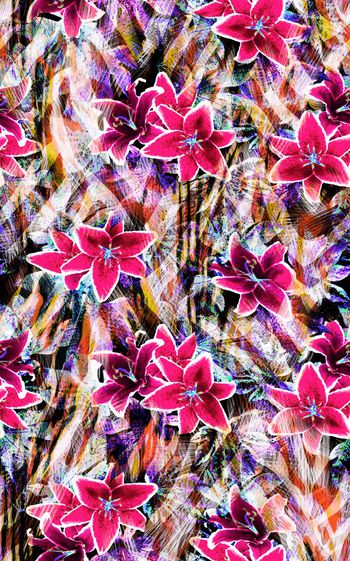 植物花卉印花华亿平台图片