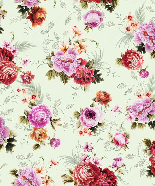 牡丹印花华亿平台图片