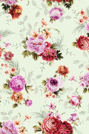 牡丹印花华亿平台图片