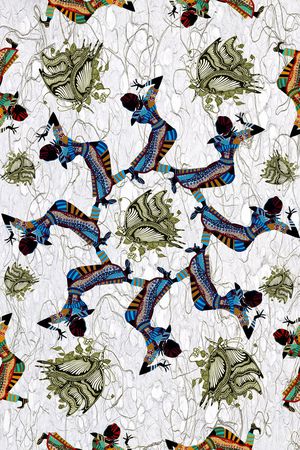 蝴蝶印花华亿平台图片