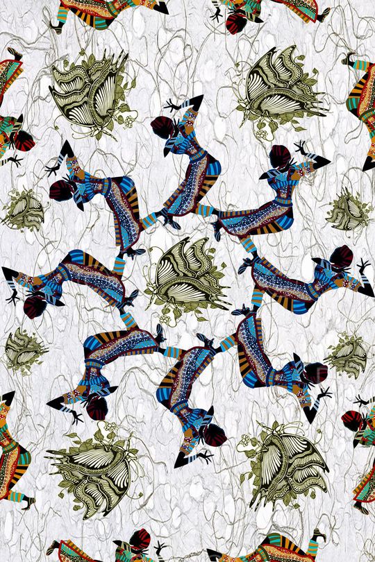 蝴蝶印花华亿平台图片