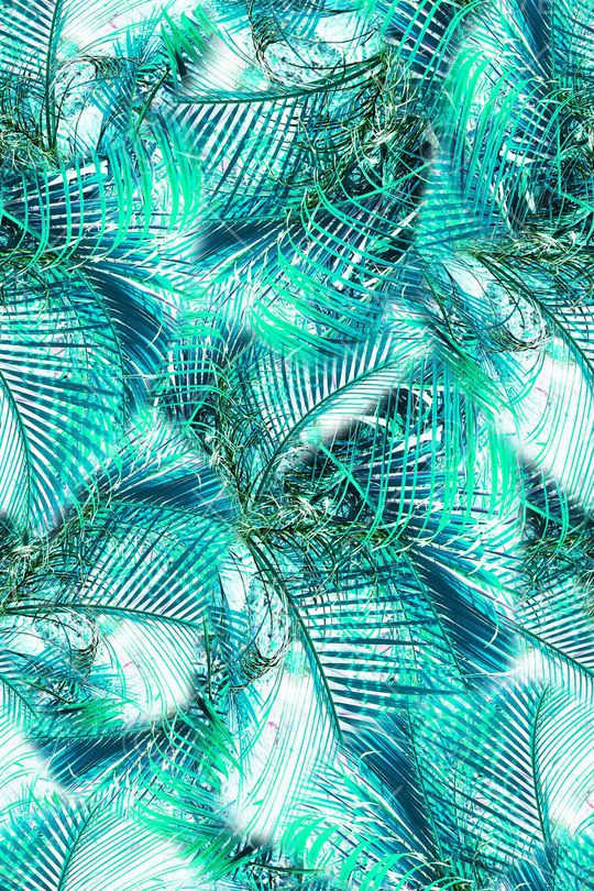 棕榈叶印花华亿平台图片