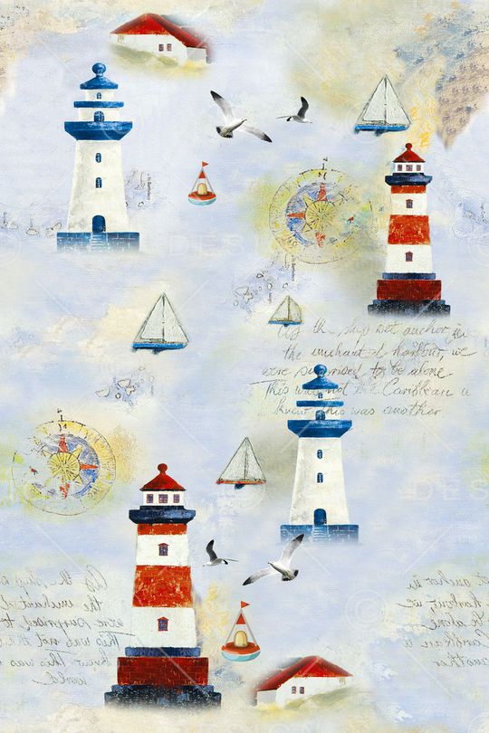 复古海洋风印花华亿平台图片