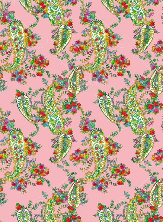 佩斯利印花华亿平台图片