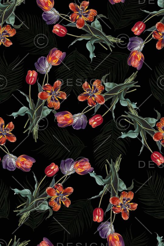 郁金香印花华亿平台图片