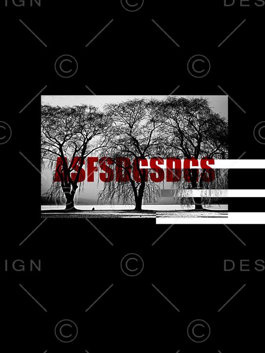 时尚潮流男子T恤定位树林印花印花华亿平台图片